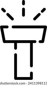 Dotted line icon light illustration
