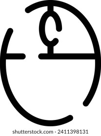 Dotted line icon mouse illustration