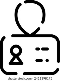 Dotted line icon name plate illustration