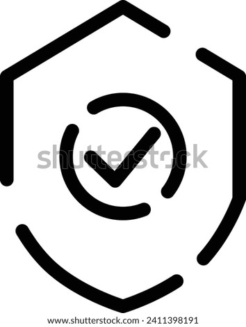 Dotted line icon security illustration