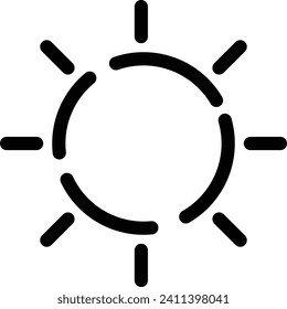 Icono de línea punteada ilustración solar