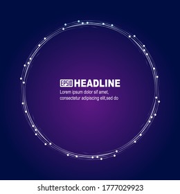 Dotted line links make up abstract coil abstract vector graphics.
