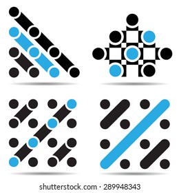 Dotted Line Logo Vector Design Element .