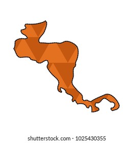 Dotted line map of Central America