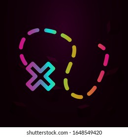 icono de estilo nolan de línea punteada. Línea delgada simple, contorno vectorial de iconos de navegación para ui y ux, sitio web o aplicación móvil