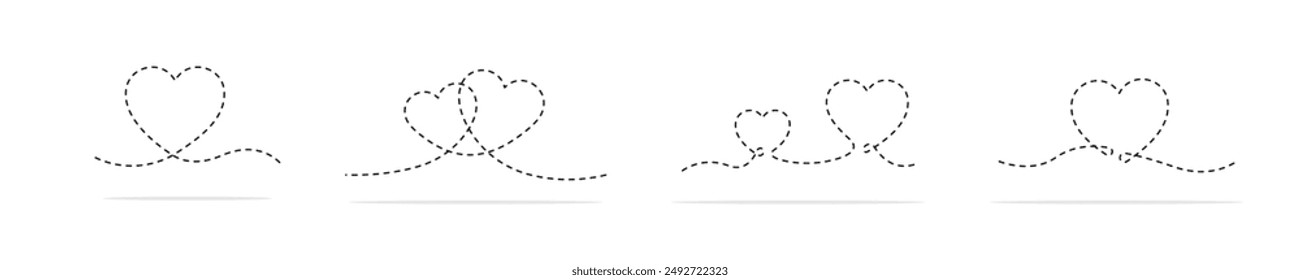 Dotted line path illustration. Line path. Dotted line path. Dotted path. Airplane routes 