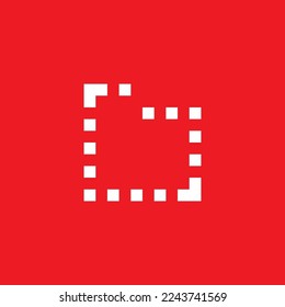 The dotted line selects the folder flat icon, graphic resource template, and vector illustration.