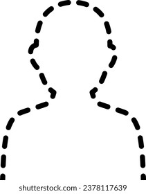 Dotted Line in the Shape of a Person