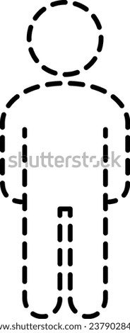 Dotted Line in the Shape of a Person