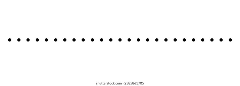 Dotted line simple shape vector symbol icon design. Dashed line border.