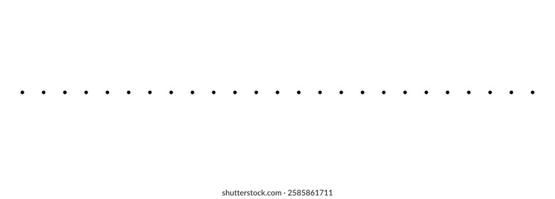 Dotted line simple shape vector symbol icon design. Dashed line border.