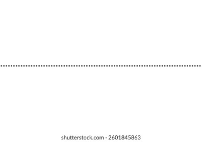 Dotted line simple shape vector symbol icon design. black dotted line. isolated on white background. Horizontal dashed lines. Vector illustration. Eps file 14.