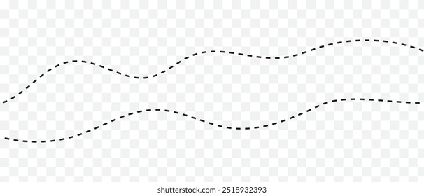 viagem de linha pontilhada Caminho trajeto tracejado traço transporte e destino trajeto plano, viagem, ilustração de vetor.