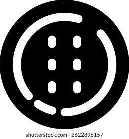 Design de ícone de vetor de linha pontilhada