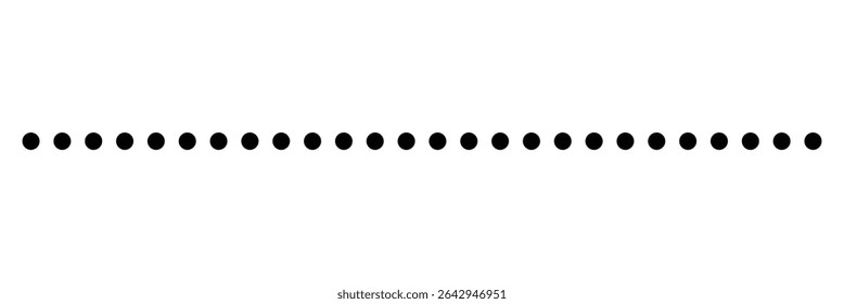 Dotted line vector illustration isolated on white . EPS 10 .