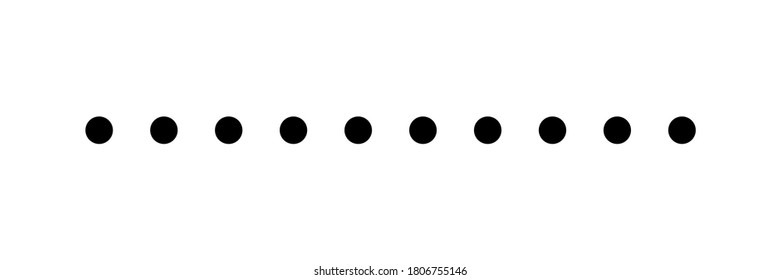 Dotted line vector illustration isolated on white