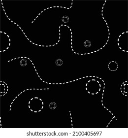 dotted lines and circles that form a cool pattern