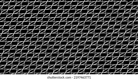 Dotted lines geometrical pattern design in white and black background. Suitable for textile or fashion enthusiast.