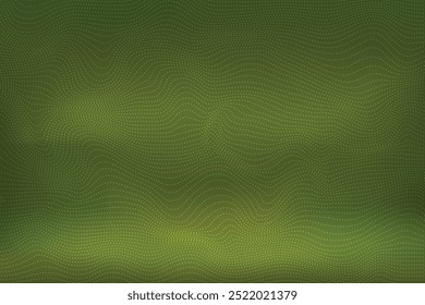 Dotted Lines On Dark Green Graident Mesh Background. Vector Illustration For Fashion, Ecommerce, Data Network Connection Concept etc.