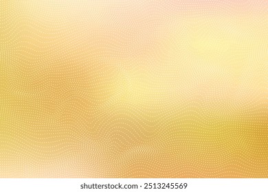 Dotted Lines On Yellow Graident Mesh Background. Vector Illustration For Fashion, Ecommerce, Data Network Connection Concept etc.