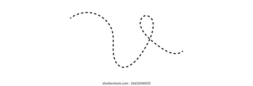 caminho de linhas pontilhadas isolado no plano de fundo branco. Trajeto do caminho trajeto pontilhado trajeto traçado tracejado destino 