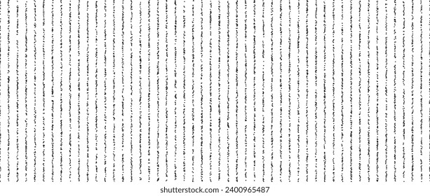 Dotted lines seamless pattern. Black and White stipple background. Vertical Polka dot stripes repeating wallpaper. Abstract minimalistic texture. Monochrome textured backdrop. Vector