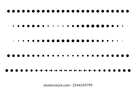 Dotted lines simple design. Width profile shape vector symbol vector illustration. Editable and Scalable.