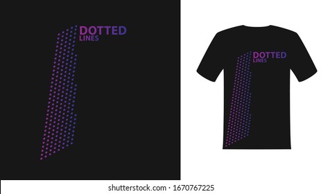 dotted lines t shirt design 