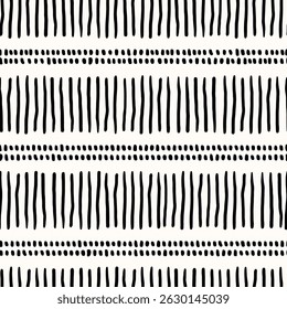 Textura de líneas punteadas Formas orgánicas de doodle de eclosión en blanco y negro. trazos aleatorios Diseño de impresión retro de moda