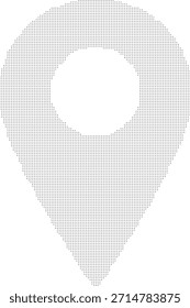Ein stilisiertes Kartensymbol, das mit einem Punktmuster erstellt wurde