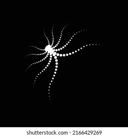 Dotted logo design.Insect design vector template.