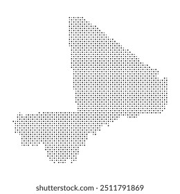 Dotted Mali Country Maps Vector Design Halftones Abstract for Presentation