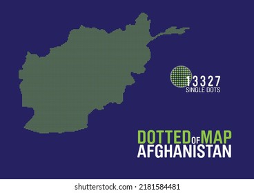 a dotted map of afghanistan