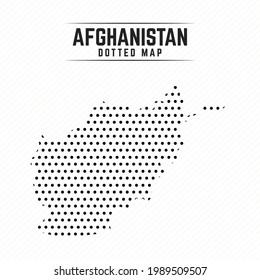 Dotted Map of Afghanistan Stylish Design