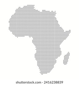 Dotted map of Africa in modern style. Stylized map of Africa in minimalistic modern style