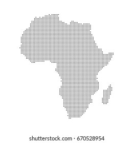 Dotted map of Africa. Vector eps 10