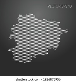 Landkarte von Andorra. Vektorgrafik EPS10.