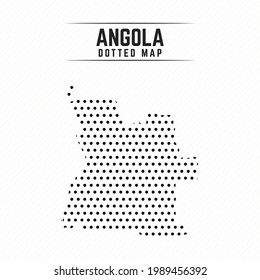 Dotted Map of Angola Stylish Design
