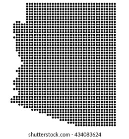 Dotted map - Arizona