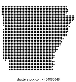 Dotted map - Arkansas