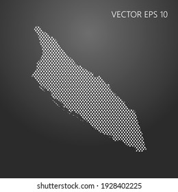 Dotted map of Aruba. Vector illustration EPS10
