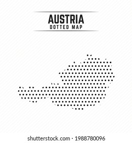 Dotted Map of Austria Stylish Design