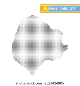 Dotted map of Autonomous City of Buenos Aires is the capital and primate city of Argentina