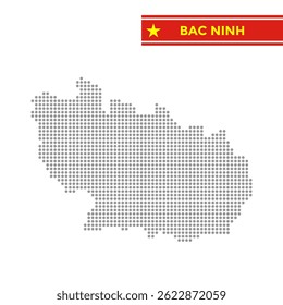 Mapa punteado de la provincia de Bac Ninh en Vietnam