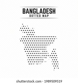 Dotted Map of Bangladesh Stylish Design
