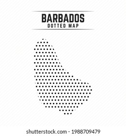 Dotted Map of Barbados Stylish Design