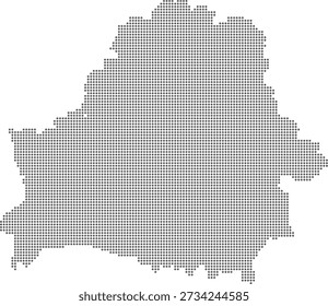 Gepunktete Karte von Weißrussland - Abstrakte Grau verpixelt Vektor Silhouette