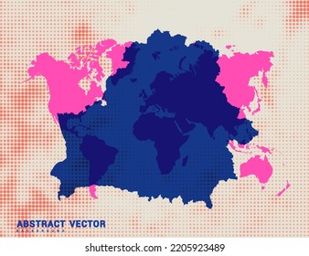 Dotted map of Belarus vector blue halftone circle design illustration.