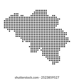 Dotted Map of Belgia Design