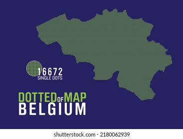 a dotted map of belgium